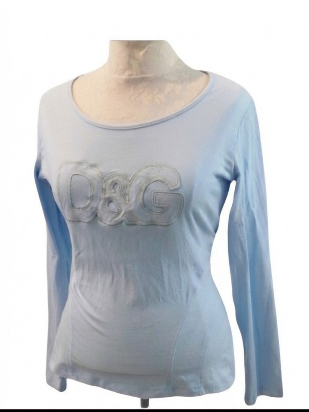 Dolce & Gabbana Vintage Pale Blue Long Sleeve D & G Shirt XLARGE